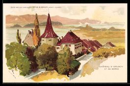Künstler-AK Bern, Château d`Erlach